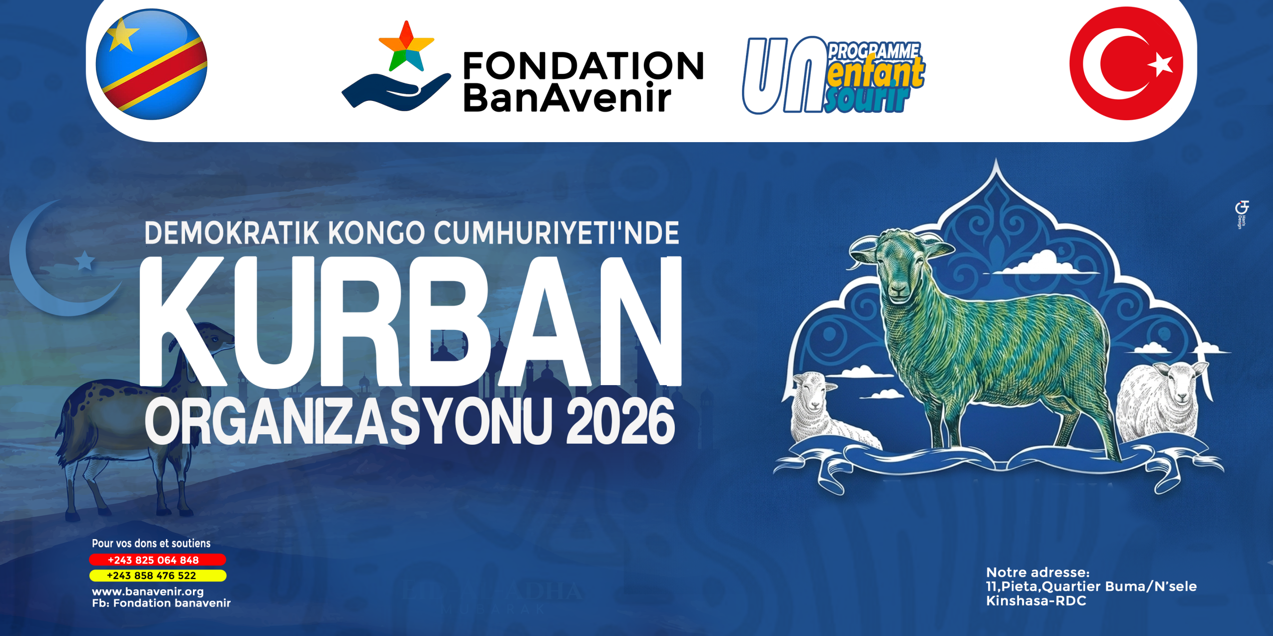 Organisation de la grande campagne du Sacrifice (Kurban 2026) en RDC